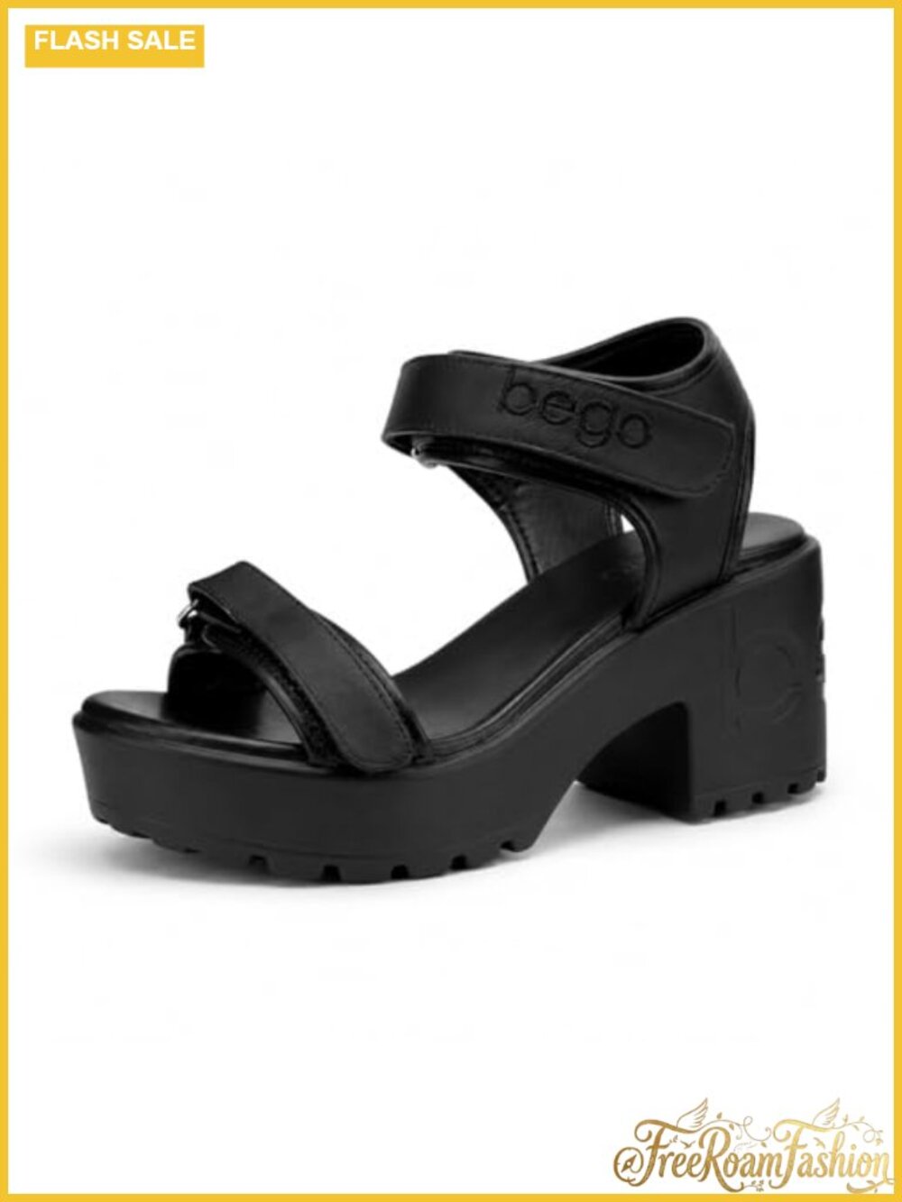 Platform Sandals Open Toe Lug Sole Heeled Sandals Women Daily Wear